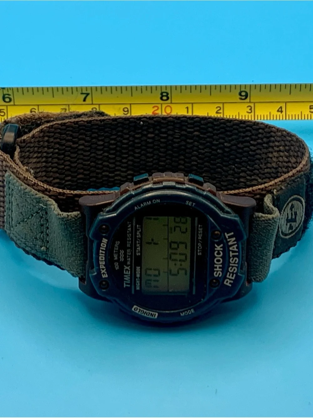TIMEX EXPEDITION SHOCK Men’s Vintage 1997 Digital Watch Indiglo Working New Batt